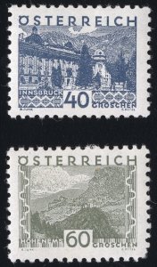 Austria Stamps # 348,352 MLH VF Scott Value $89.00