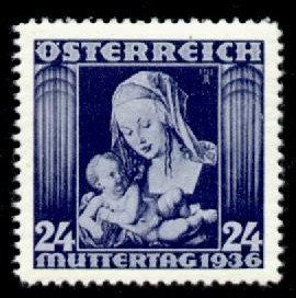 Austria 377 MNH Art, Mother & Child, Durer, Mother's Day