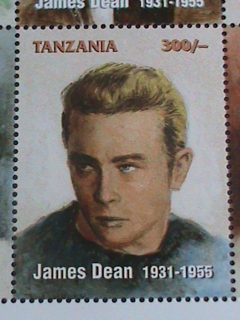 ​TANZANIA STAMP-1955-HOLLYWOOD LEGEND JAMES DEAN MNH FULL SHEET