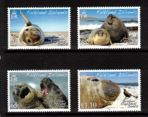 FALKLAND ISLANDS 2008 Elephant Seals; Scott 949-52, SG 1092-95; MNH