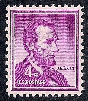 1036A 4 cent 1954 Lincoln Dry Stamp Mint OG NH EGRADED VF 82