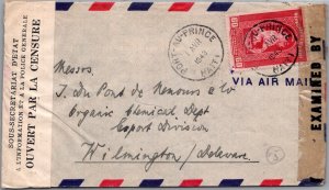 SCHALLSTAMPS HAITI 1943 POSTAL HISTORY WWII AIRMAIL DUAL CENSORED COVER ADDR USA