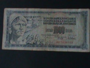 ​YUGOSLAVIA-1978- NARODNA BANK $1000 DINARA-CIRCULATED-VF-46 YEARS OLD