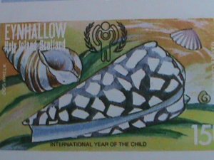 EYNHALLOW-SCOTLAND 1972 -WORLD LOVELY SEA SHELLS  IMPERF-MNH SHEET VERY FINE