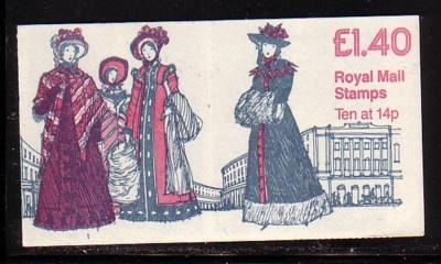 Great Britain Sc BK555 £1.40 Womens Costumes stamp bklt