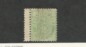Australia, Postage Stamp, #J29 Used With Gutter, 1907 Postage Due