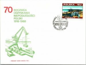 Poland 1988 FDC - 70th Anniversary of Poland's Independence - F12601