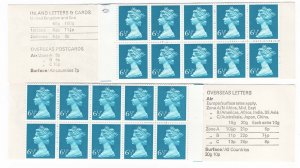 GB Booklets - Folded (good perfs) FC1A 65p LM good perfs, ditto RM