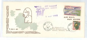 French Polynesia 192/C28 1st flight Tahiti to Honolulu May 3, 1961 #10 cover addressed