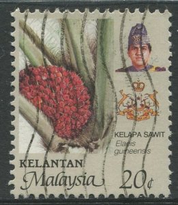 STAMP STATION PERTH Kelantan #120 Sultan Yahya Petra Flowers Used 1986