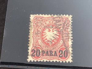 Germany-Offices in the Turkish Empire #2 used 1884 20pa on 10pf rose