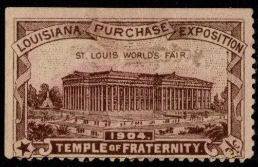 1904 US Poster Stamp St Louis World's Fair Louisiana Purchase