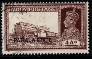 INDIA-PATIALA SG88 1937 4a BROWN FINE USED