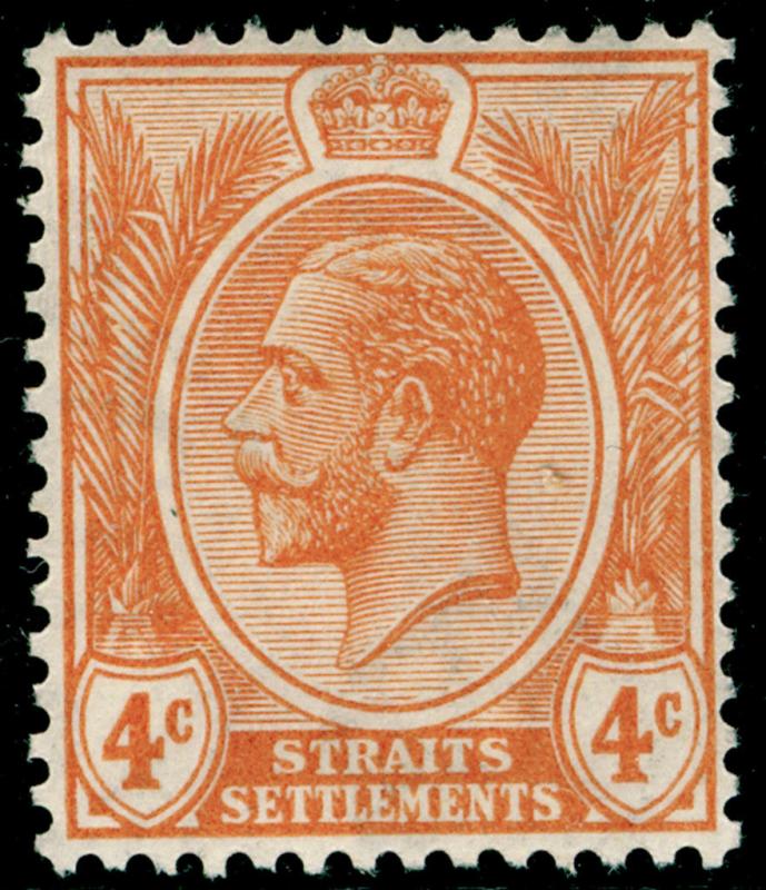 MALAYSIA - Staits Settlements SG224, 4c orange, LH MINT. WMK SCRIPT.