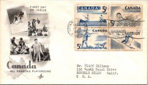 Canada 1957 FDC - All Seasons Playground - Ottawa, Ontario - J3854