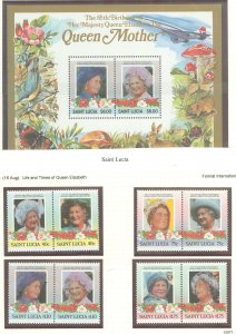 St. Lucia #782-788 Mint (NH) Single (Complete Set) (Queen) (Royalty)