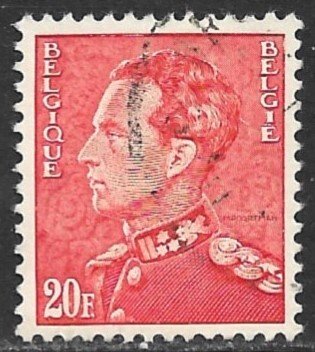 BELGIUM 1936-51 20fr Perf. 11 1/2 King Leopold III Portrait Issue Sc 308 VFU