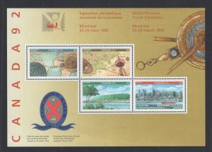 Canada #1407a (1992 Canada '92 sheet of 4) VFMNH CV $5.00