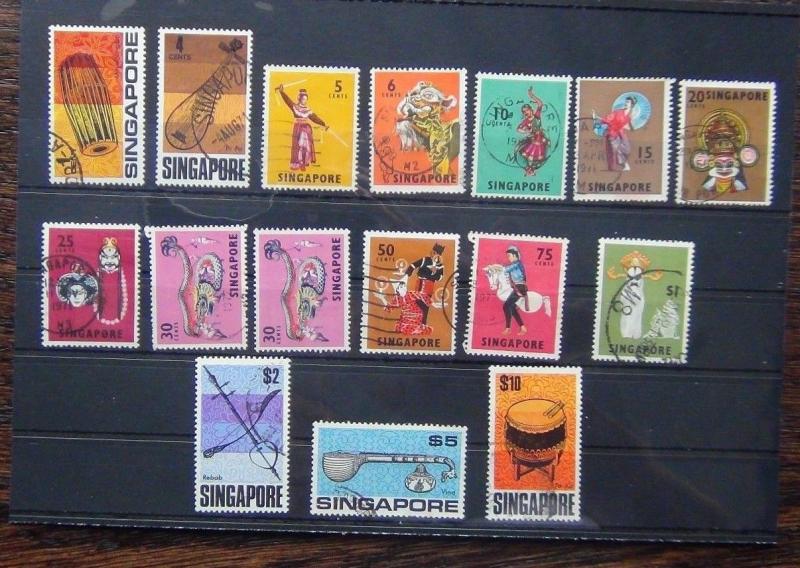 Singapore 1968 - 1973 set to $10 Used SG101 - SG115