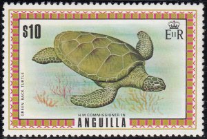 Anguilla 1972-75 MNH Sc #160 $10 Green Back turtle
