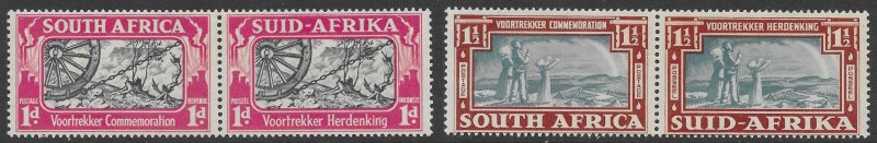 South Africa Scott 79-80 MLH Voortrekker Set of 1938