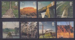 Great Britain 2280-87 Used 2005 UNESCO World Heritage Sites in GB Set VF