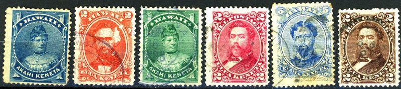 HAWAII #31,32,35,37,42,43 USED SET