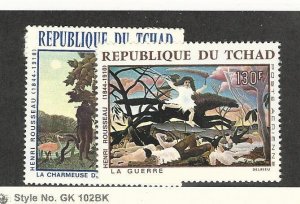 Chad, Postage Stamp, #C43-C44 Mint NH, 1968 Art