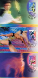 AUSTRALIA 2000 SYDNEY OLYMPIC GAMES 9 MAXIMUM CARDS FIRST DAY CANCELED 