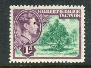 GILBERT ELLICE; 1938 early GVI Pictorial issue Mint hinged 1d. value