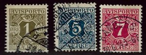 Denmark SC P1-P3 Used F-VF SCV$17.50...Very Collectible!