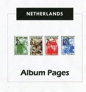 Netherlands CD-Rom Stamp Album 1852-2021 Color Illustrated Album Pages