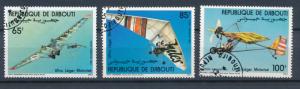 Djibouti  1984 - Scott C193, C194 & C195 CTOs - Hang Gliders