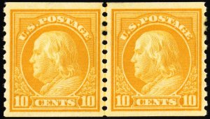 US Stamps # 497 MNH Superb Fresh And Choice Line Pair