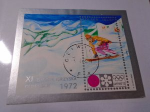 Poland  #  B124  used   Skiing  Winter Olympics