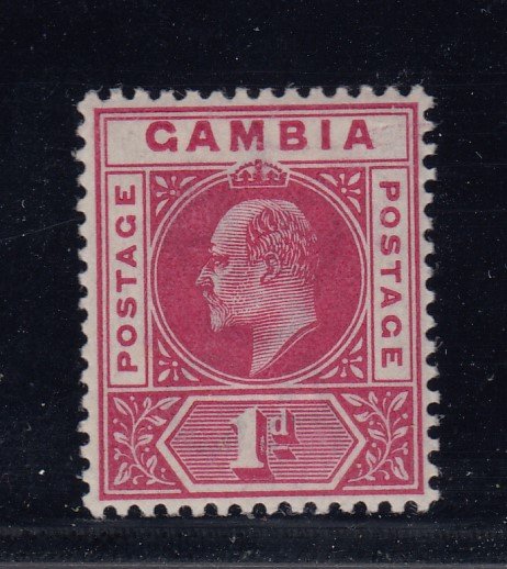 Gambia, SG 46 var, MLH Slotted Frame variety