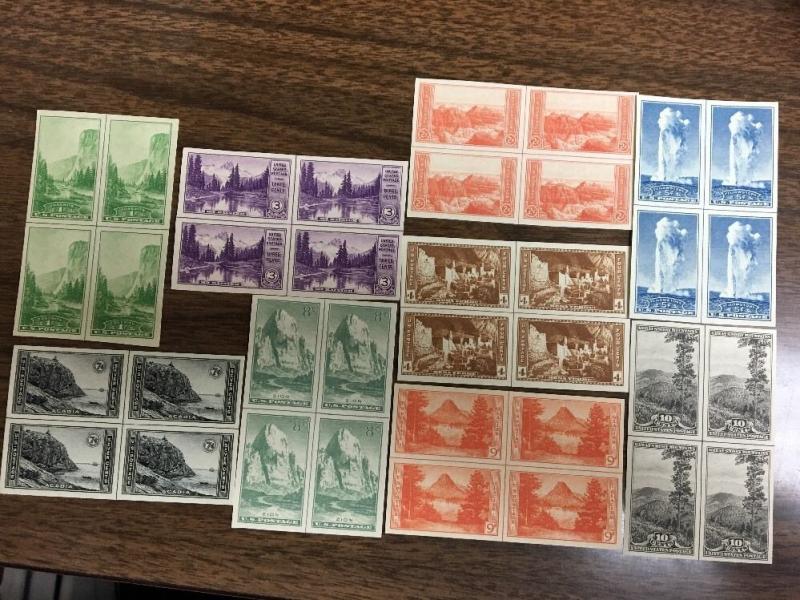 756-65 Farley Center Line Blocks. Superb Mint NH Catalogues $175.