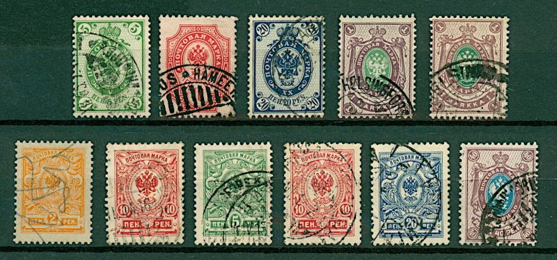 Finland 1901/11 range of issues similar to Russian types but values in FU Stamps