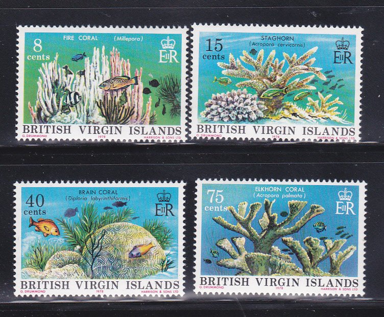 Virgin Islands 333-336 Set MNH Coral