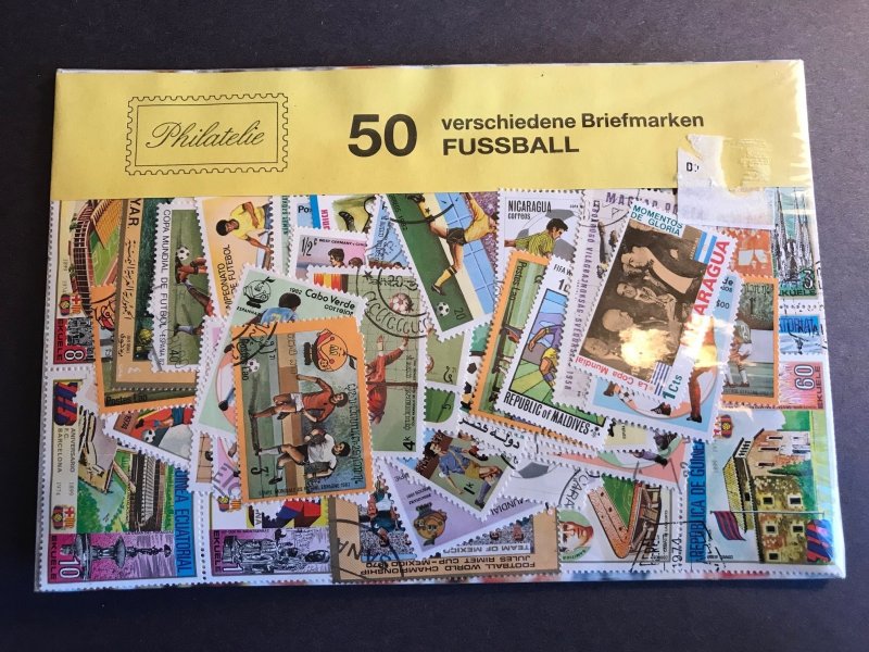 Football(Fussball) Soccer Used Worldwide (50) Stamps 1970 and 80s era some older