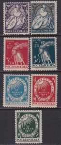 Poland 1921 Sc 156-62 Stamp MNH