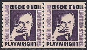 #1305C 1 Dollar Eugene O'Neill, Coil Pair mint OG NH XF