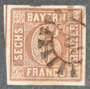 DYNAMITE Stamps: Bavaria Scott #5 – USED