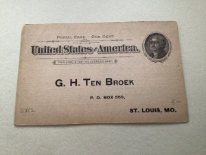 U. S. The Mercantile Adjuster St Louis  1894  postal card 67120