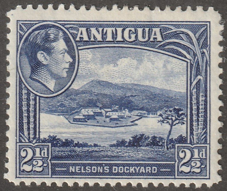 Antigua, Scott#88,  mint, hinged,  2 1/2 d, landscape, postmark
