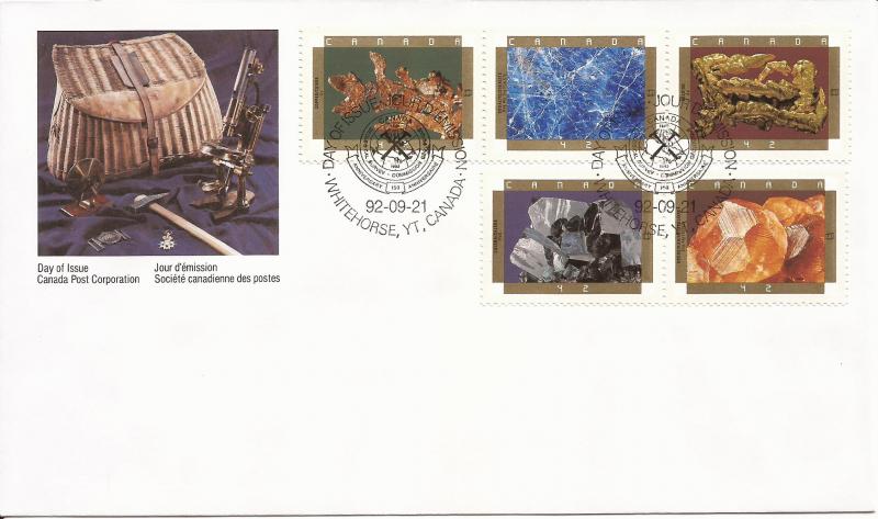 1992 Canada FDC Sc 1436-40 Canadian Minerals