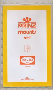 Prinz SCOTT Stamp Mount 150/166 mm - CLEAR - Pack of 5 (150x166 150 mm)  PRECUT