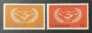 Suriname 1965 #317-8, ICY, MNH.