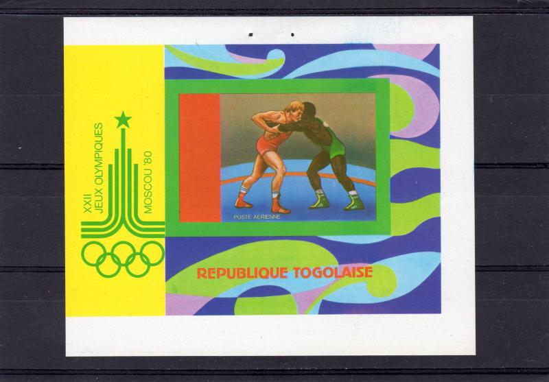 Togo 1981 Moscow'80 XXII Olympic Games S/S 7 Color Proofs Imperforated