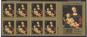 US Cat #4206a, Madonna & Child, Complete Booklet Pane, MNH*-